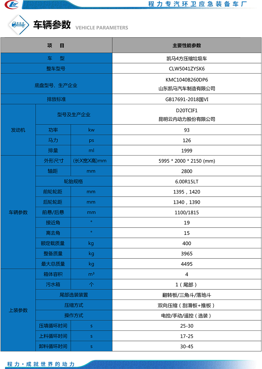 凯马5方压缩垃圾车